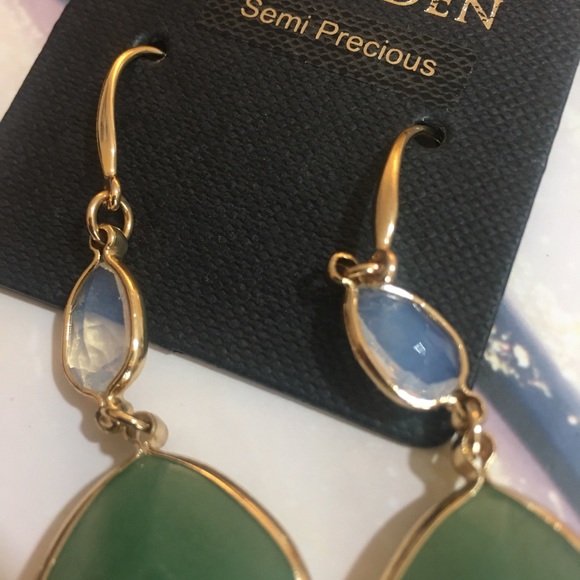 Saks Ava & Aiden Aventurine Earrings - Picture 8 of 10